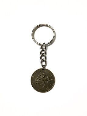 Austrian “Edelweiss” Coin Keychain, Vintage 1968